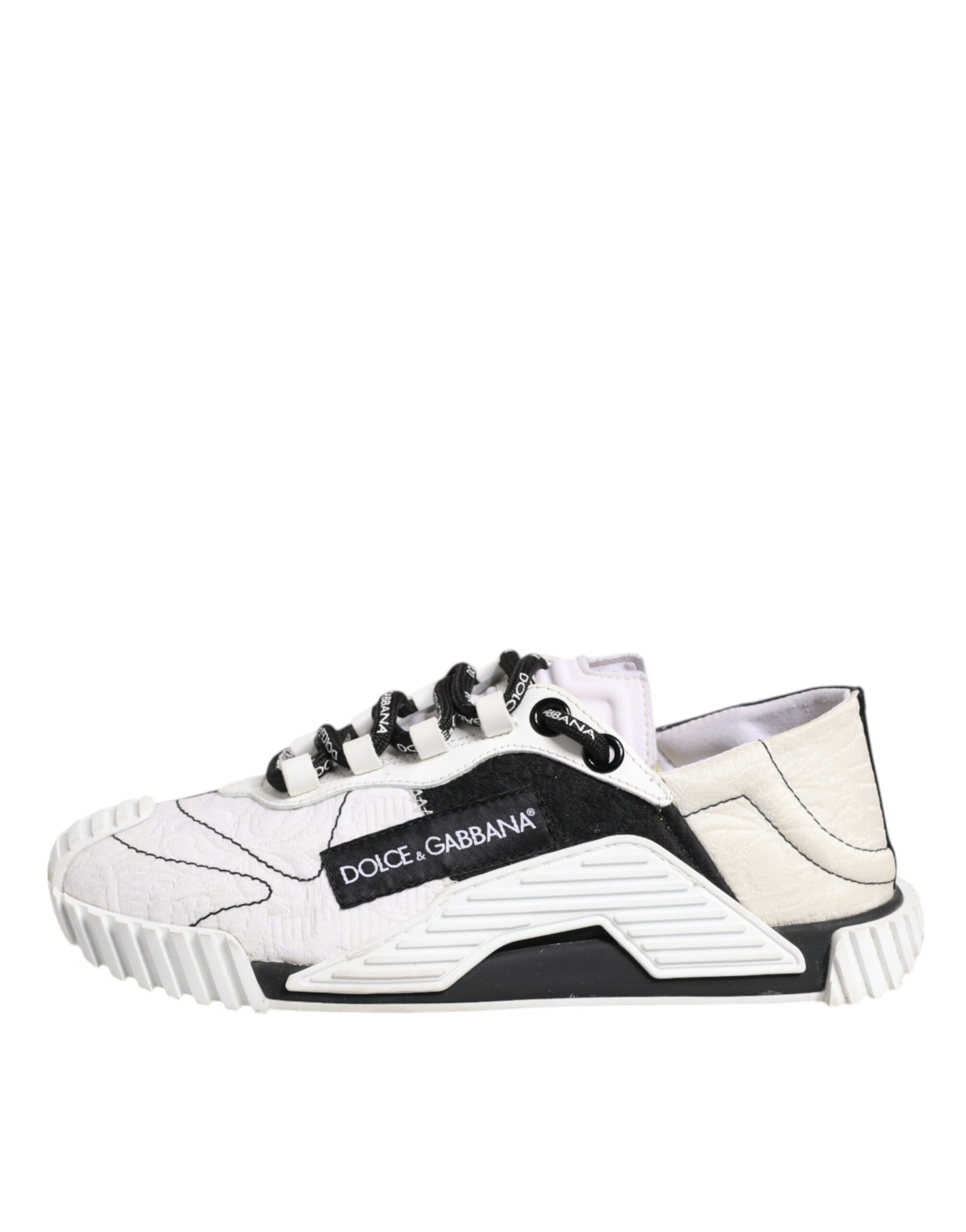 Dolce & Gabbana White Black NS1 Low Top Sneakers Shoes by Dolce & Gabbana