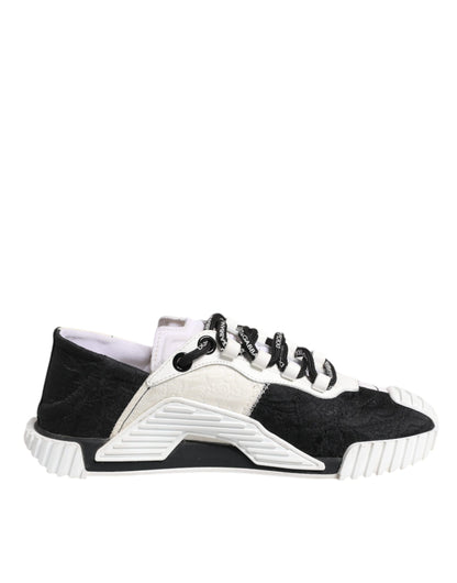 Dolce & Gabbana White Black NS1 Low Top Sneakers Shoes by Dolce & Gabbana