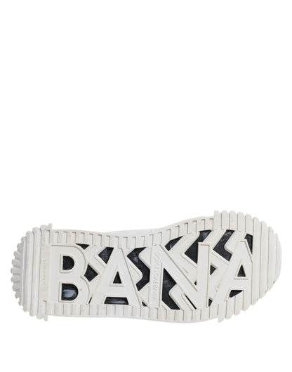 Dolce & Gabbana White Black NS1 Low Top Sneakers Shoes by Dolce & Gabbana