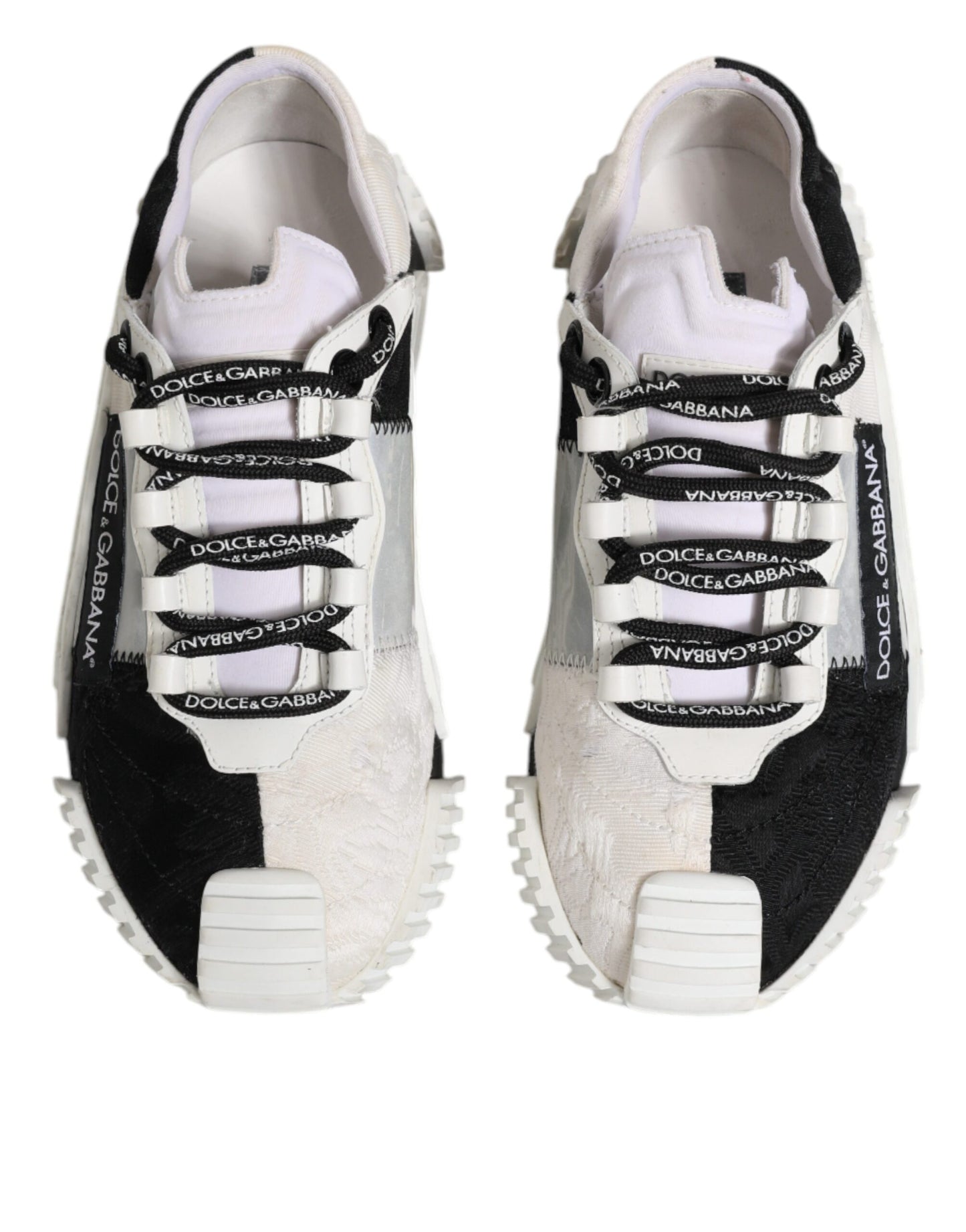 Dolce & Gabbana White Black NS1 Low Top Sneakers Shoes by Dolce & Gabbana