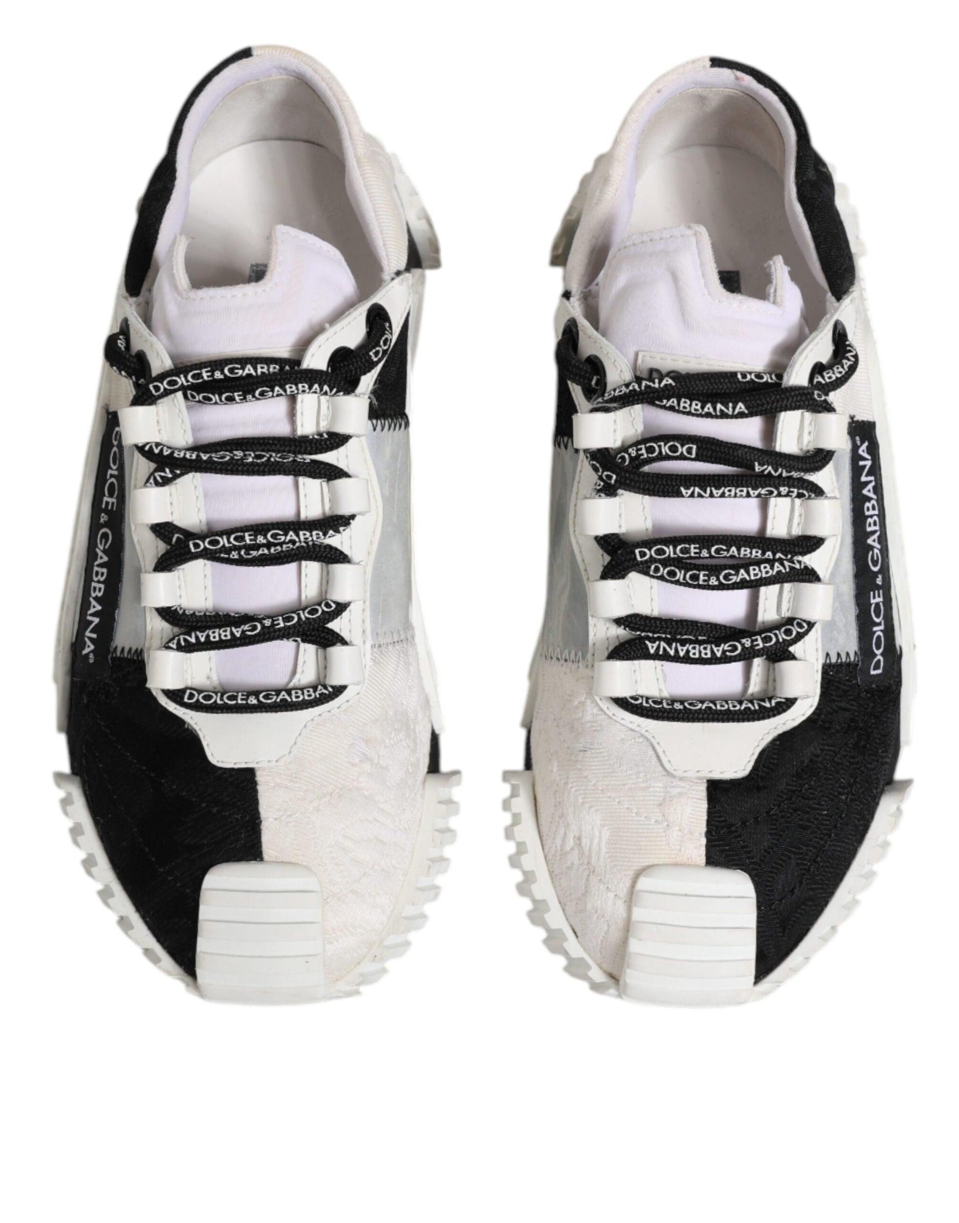Dolce & Gabbana White Black NS1 Low Top Sneakers Shoes by Dolce & Gabbana