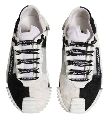 Dolce & Gabbana White Black NS1 Low Top Sneakers Shoes by Dolce & Gabbana