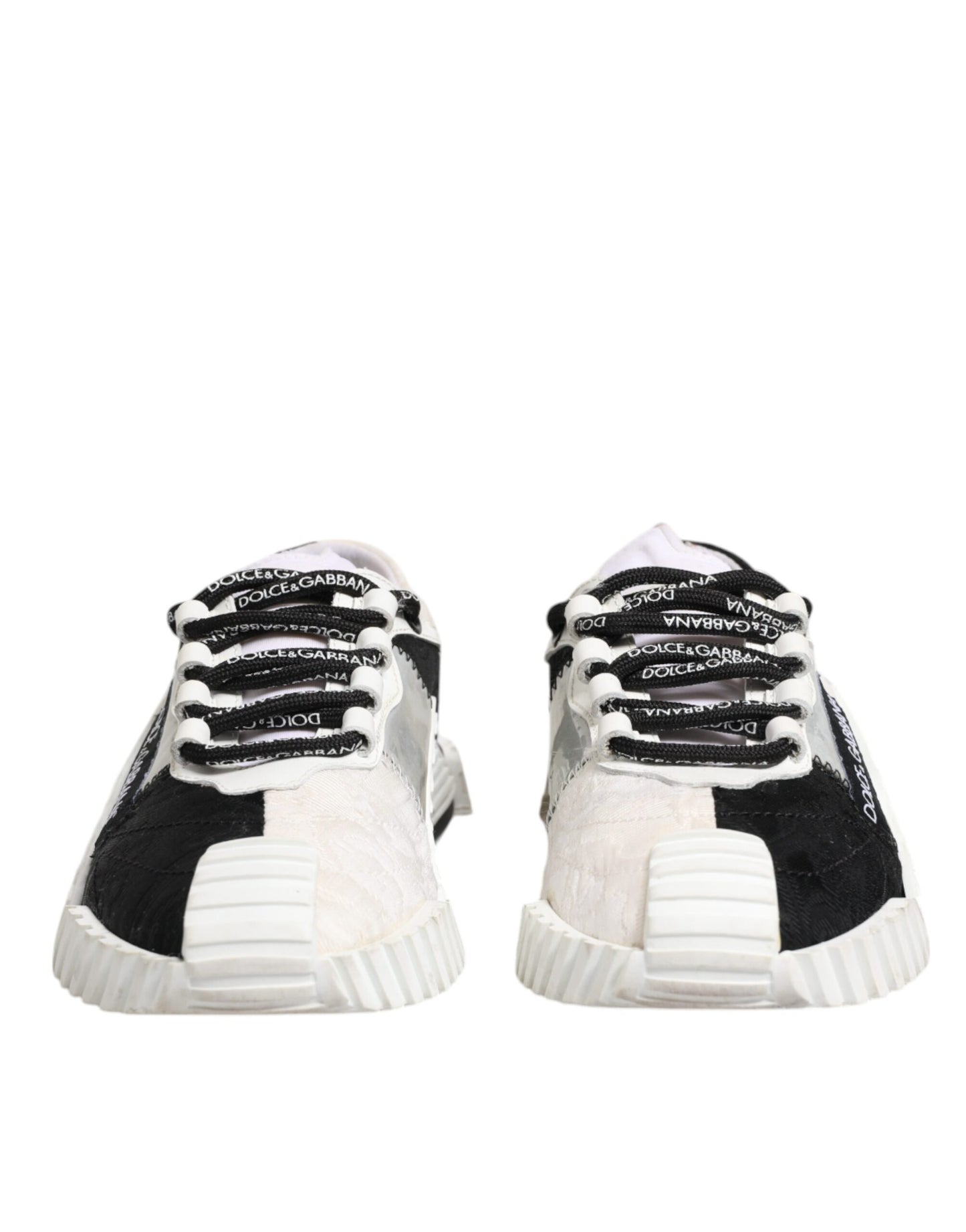 Dolce & Gabbana White Black NS1 Low Top Sneakers Shoes by Dolce & Gabbana