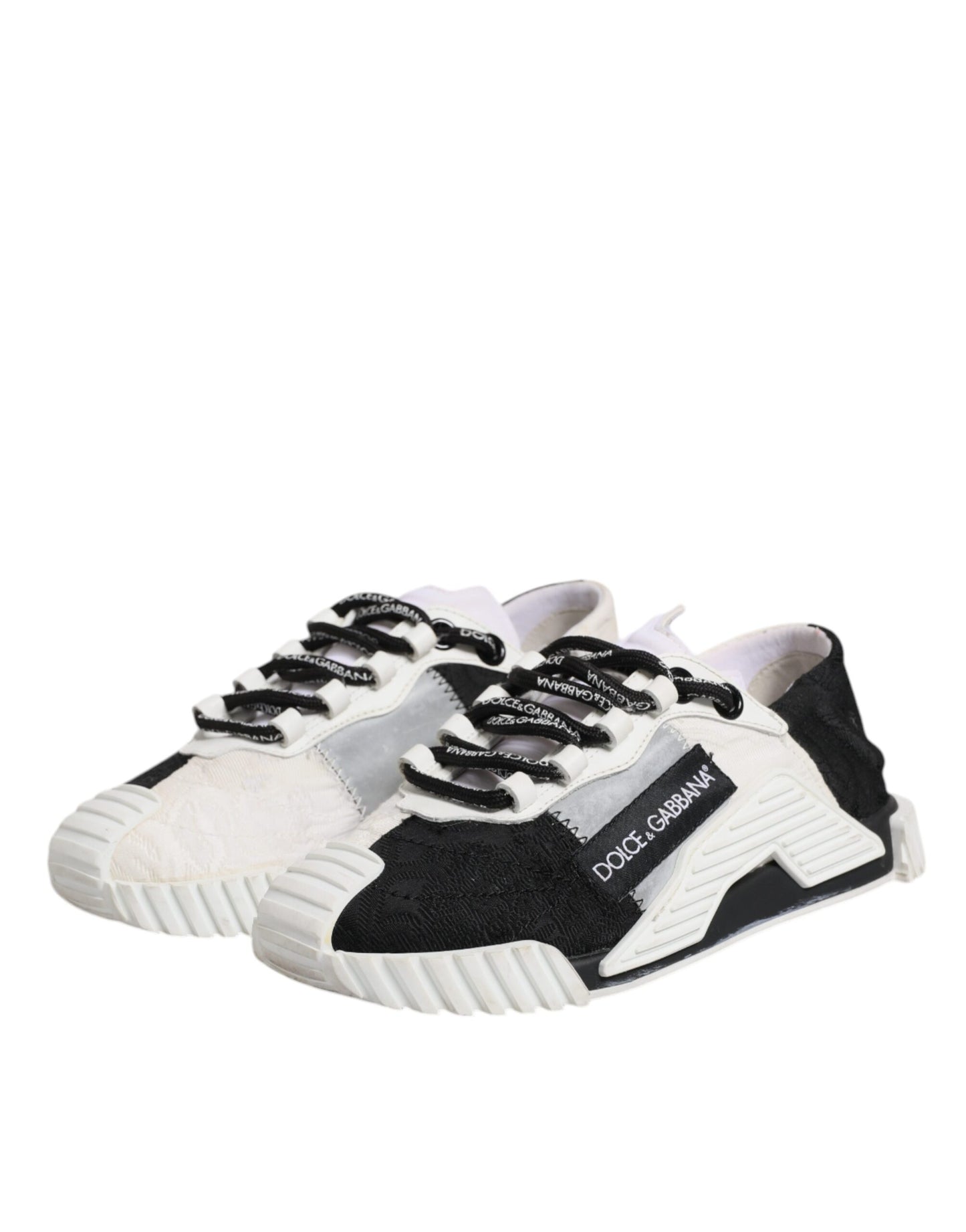 Dolce & Gabbana White Black NS1 Low Top Sneakers Shoes by Dolce & Gabbana
