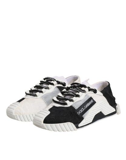 Dolce & Gabbana White Black NS1 Low Top Sneakers Shoes by Dolce & Gabbana