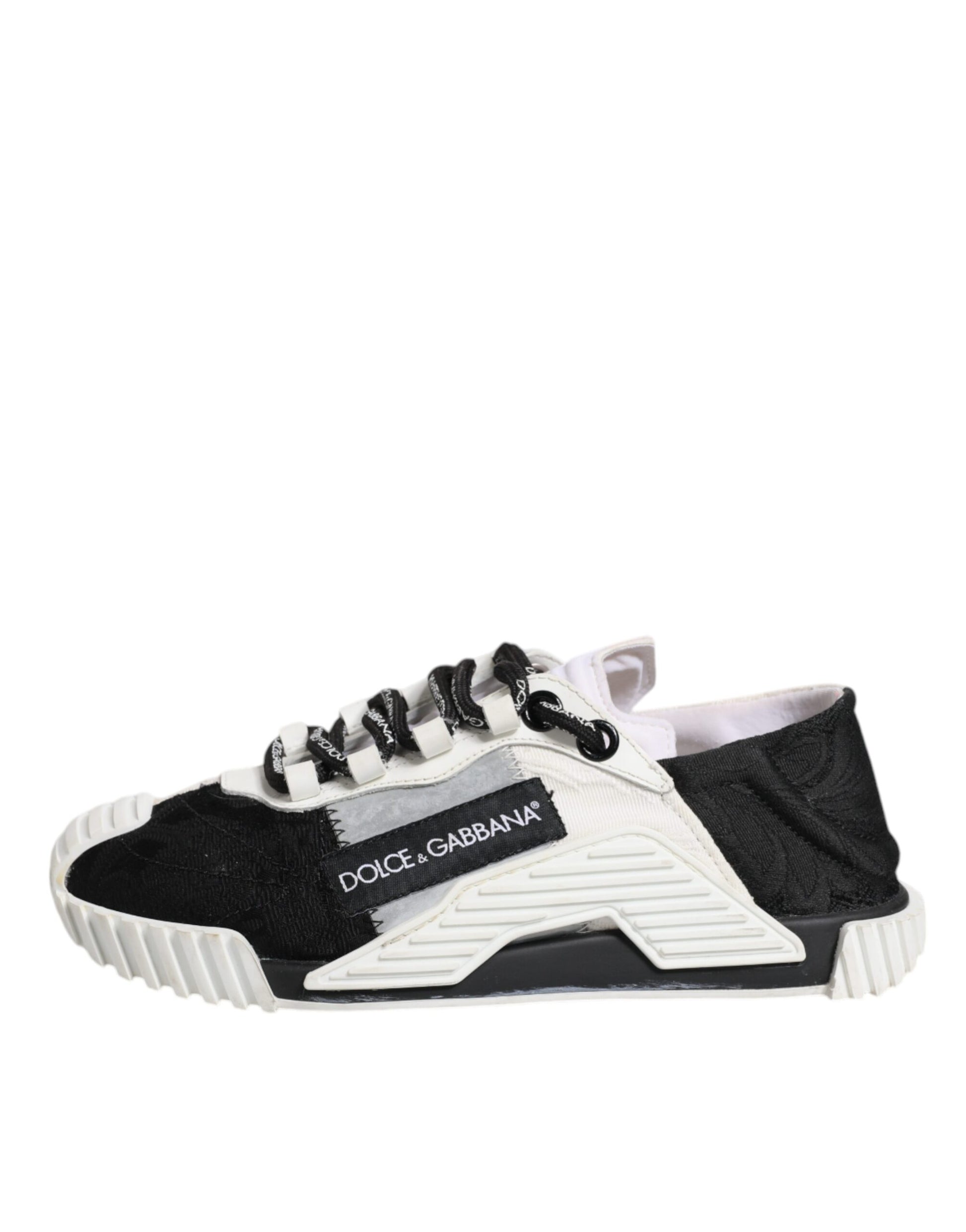 Dolce & Gabbana White Black NS1 Low Top Sneakers Shoes by Dolce & Gabbana