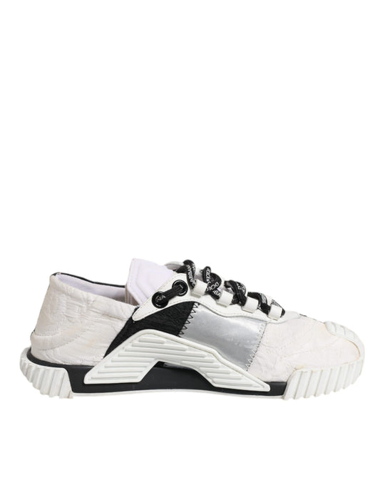 Dolce & Gabbana White Black NS1 Low Top Sneakers Shoes by Dolce & Gabbana