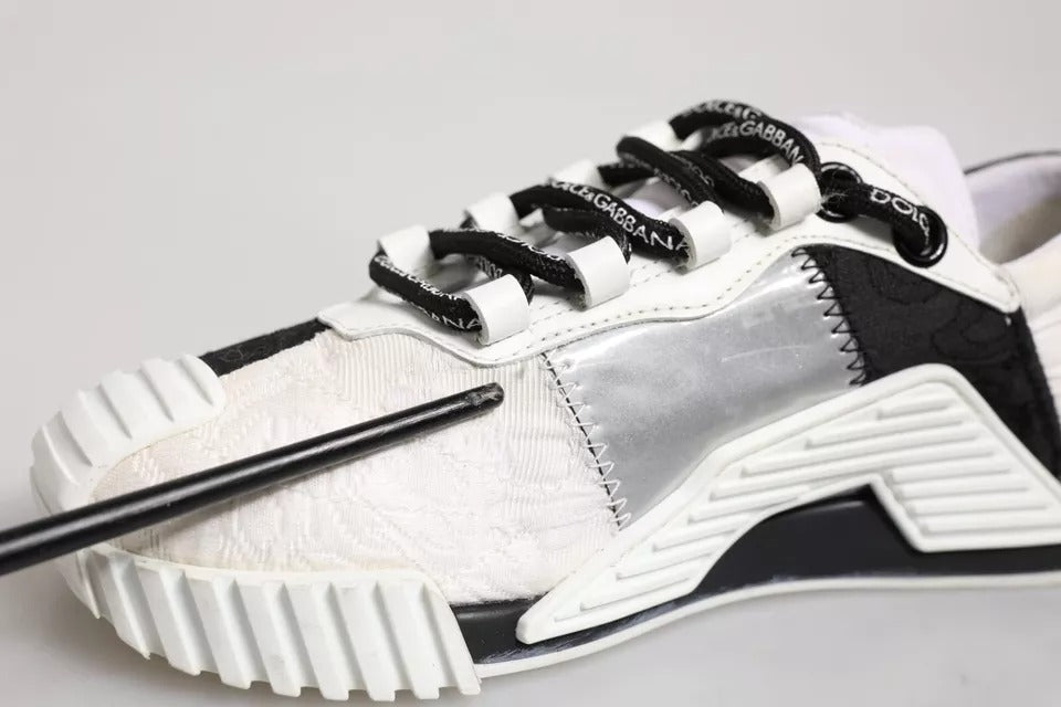 Dolce & Gabbana White Black NS1 Low Top Sneakers Shoes by Dolce & Gabbana