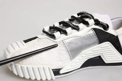 Dolce & Gabbana White Black NS1 Low Top Sneakers Shoes by Dolce & Gabbana