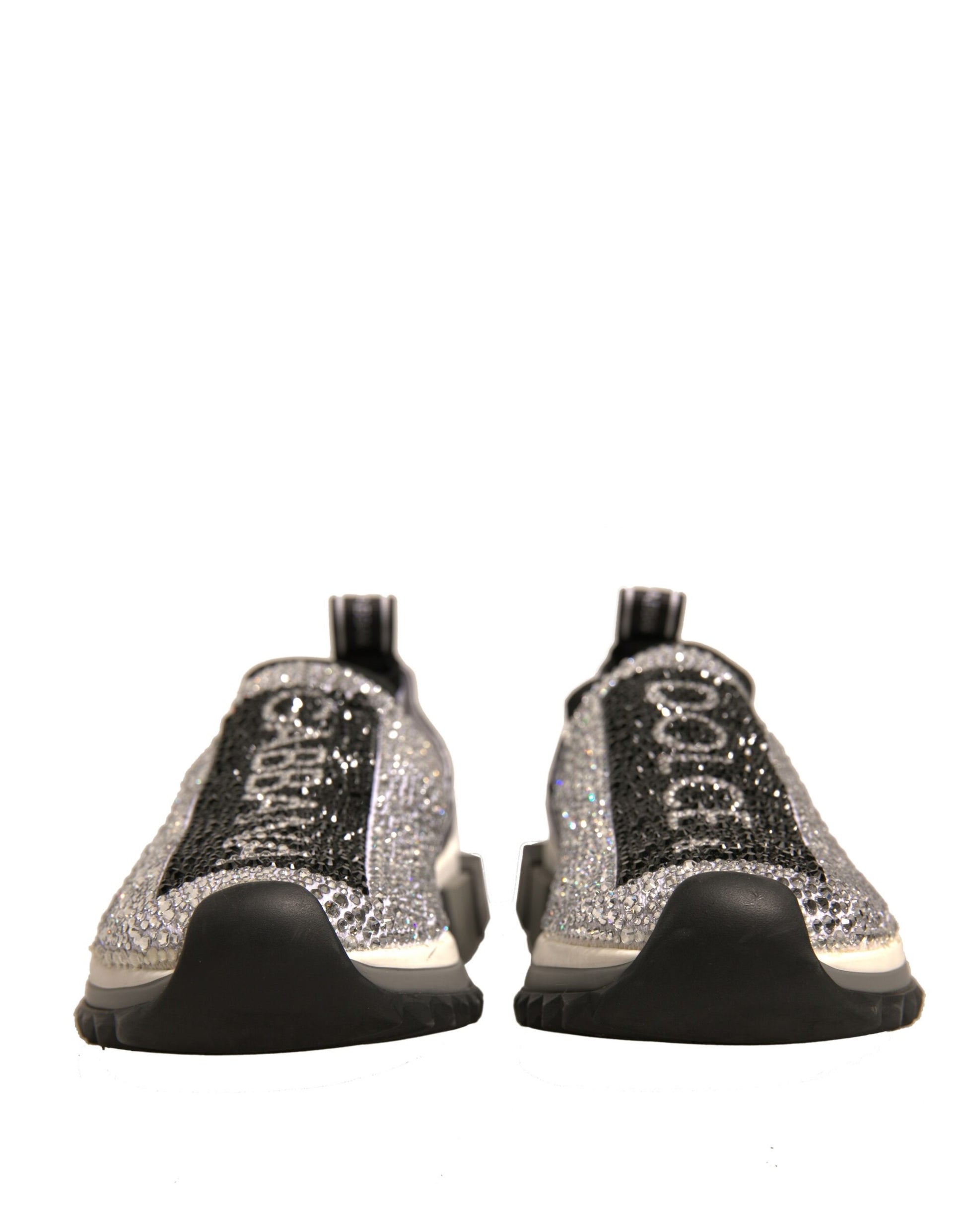 Dolce & Gabbana Silver Rhinestones Sorrento Sneakers Shoes by Dolce & Gabbana