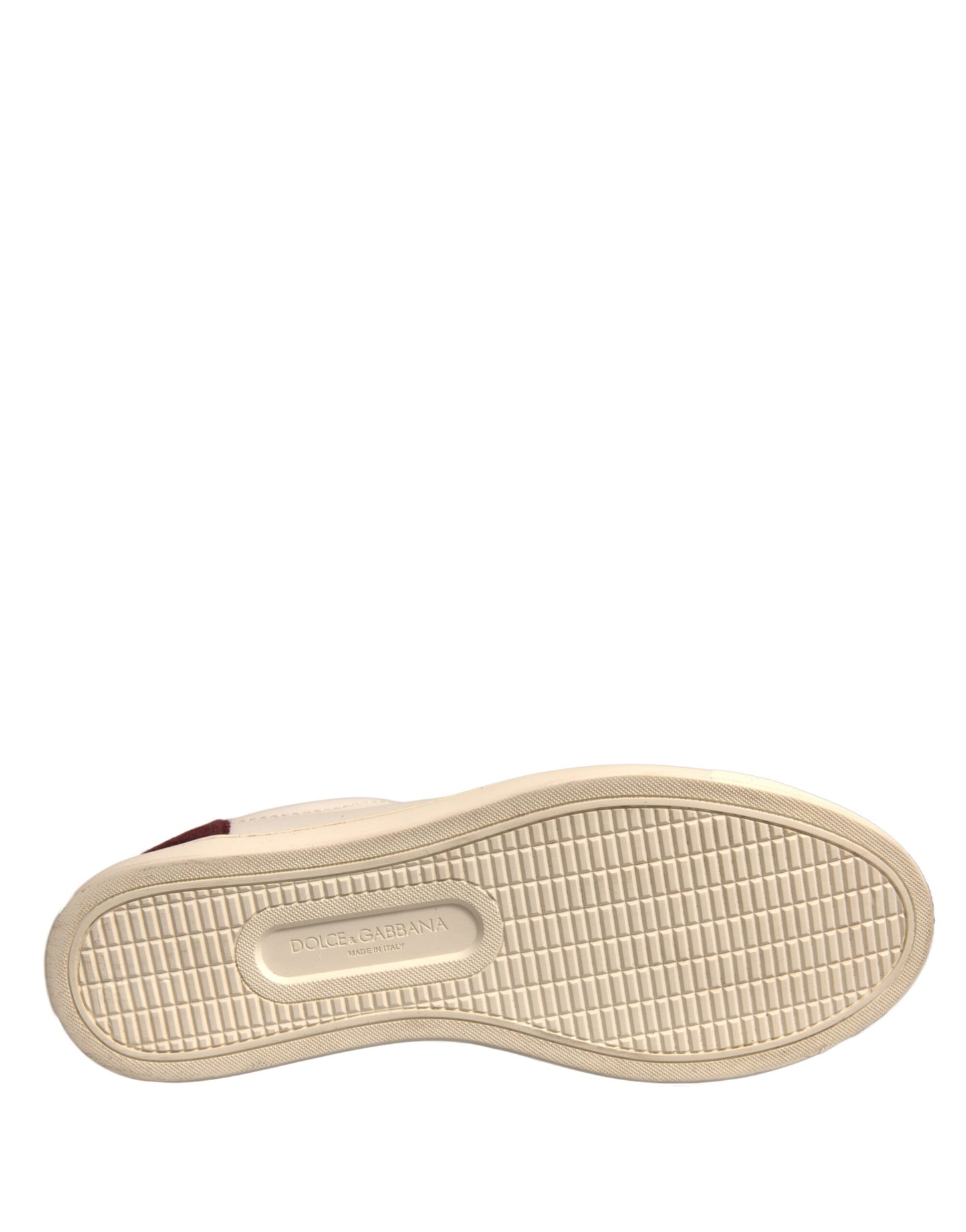 Dolce &amp; Gabbana White Suede Leather Low Top Sneakers Shoes