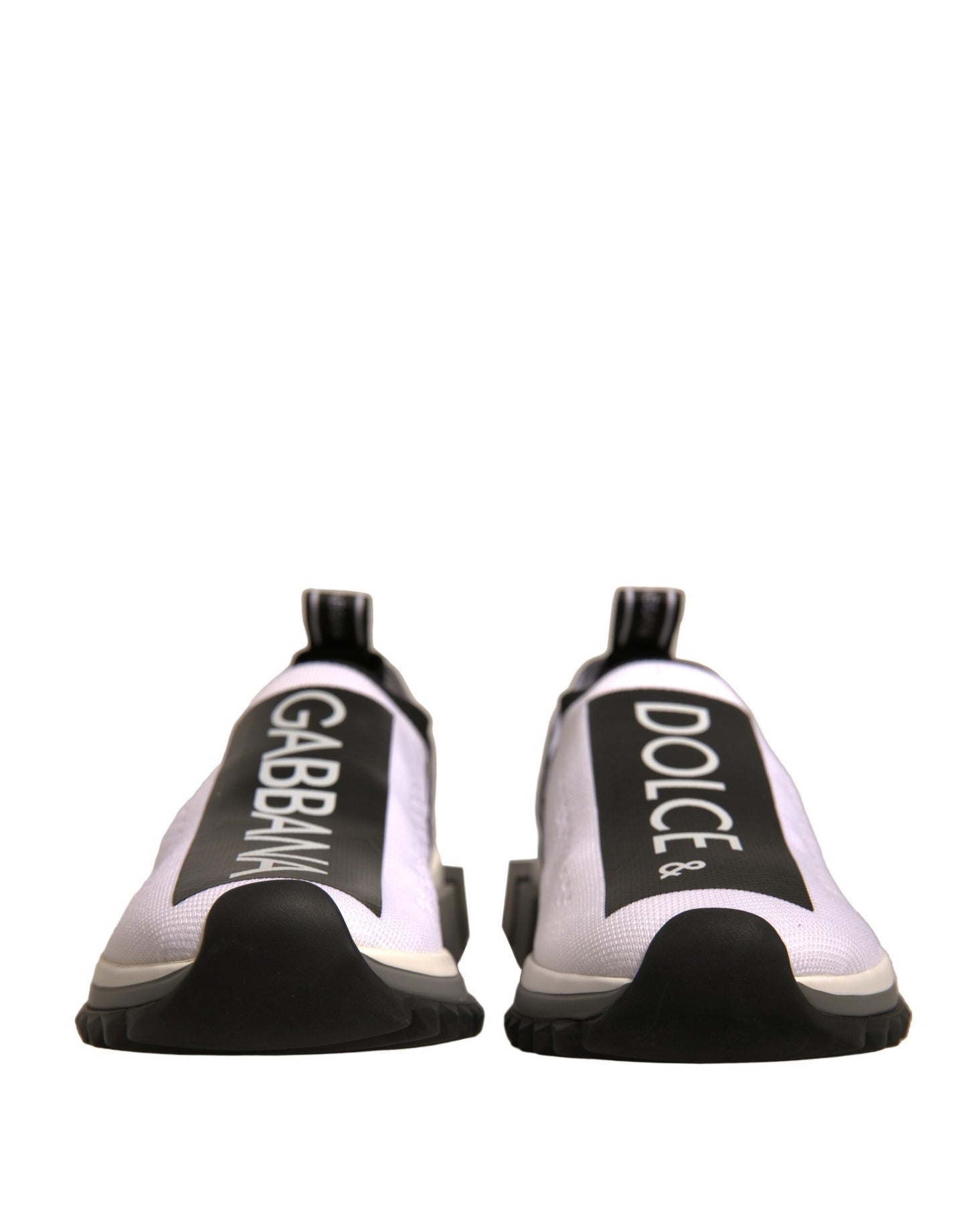 Dolce & Gabbana White Black Slip On Sorrento Sneakers Shoes by Dolce & Gabbana