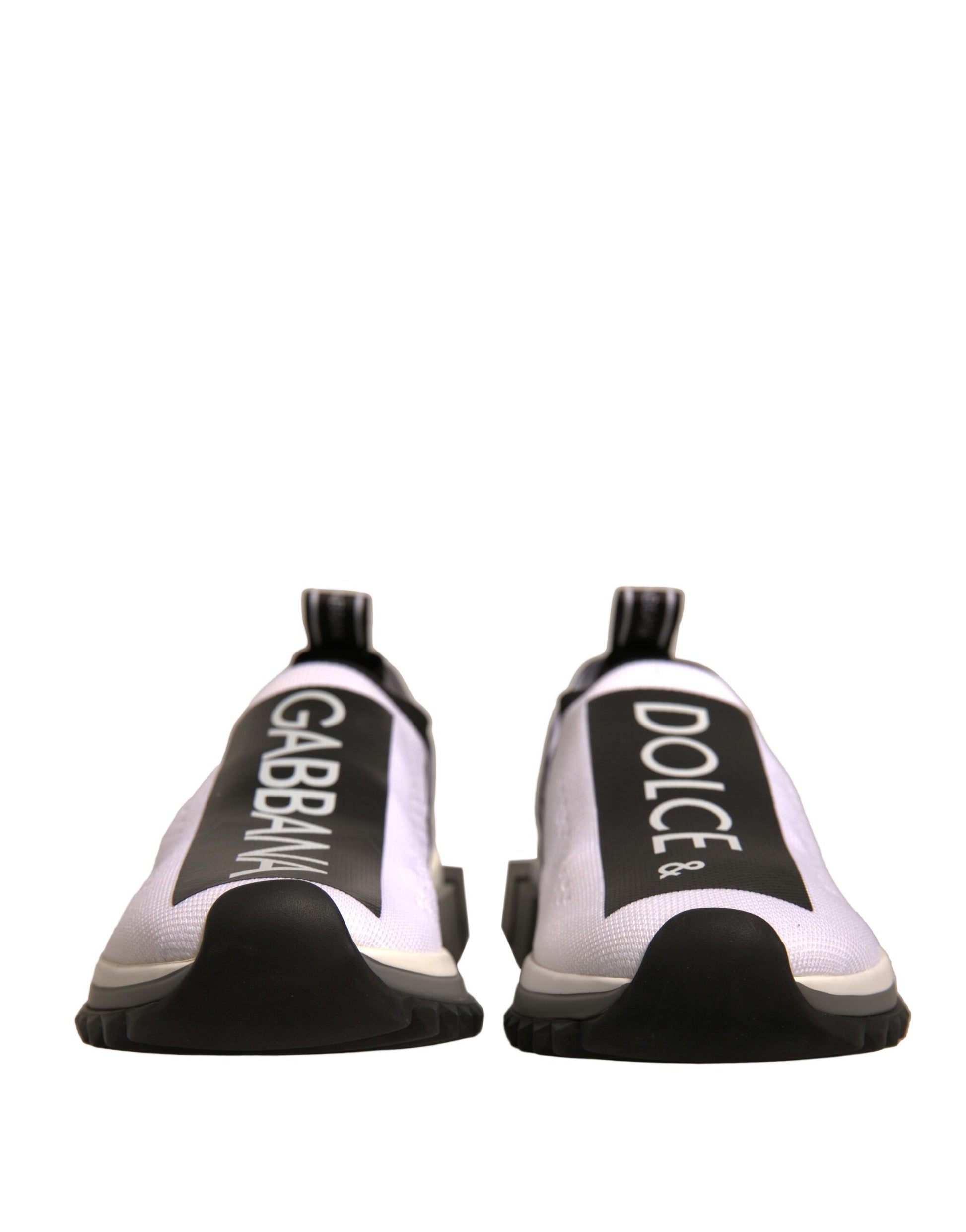 Dolce & Gabbana White Black Slip On Sorrento Sneakers Shoes by Dolce & Gabbana