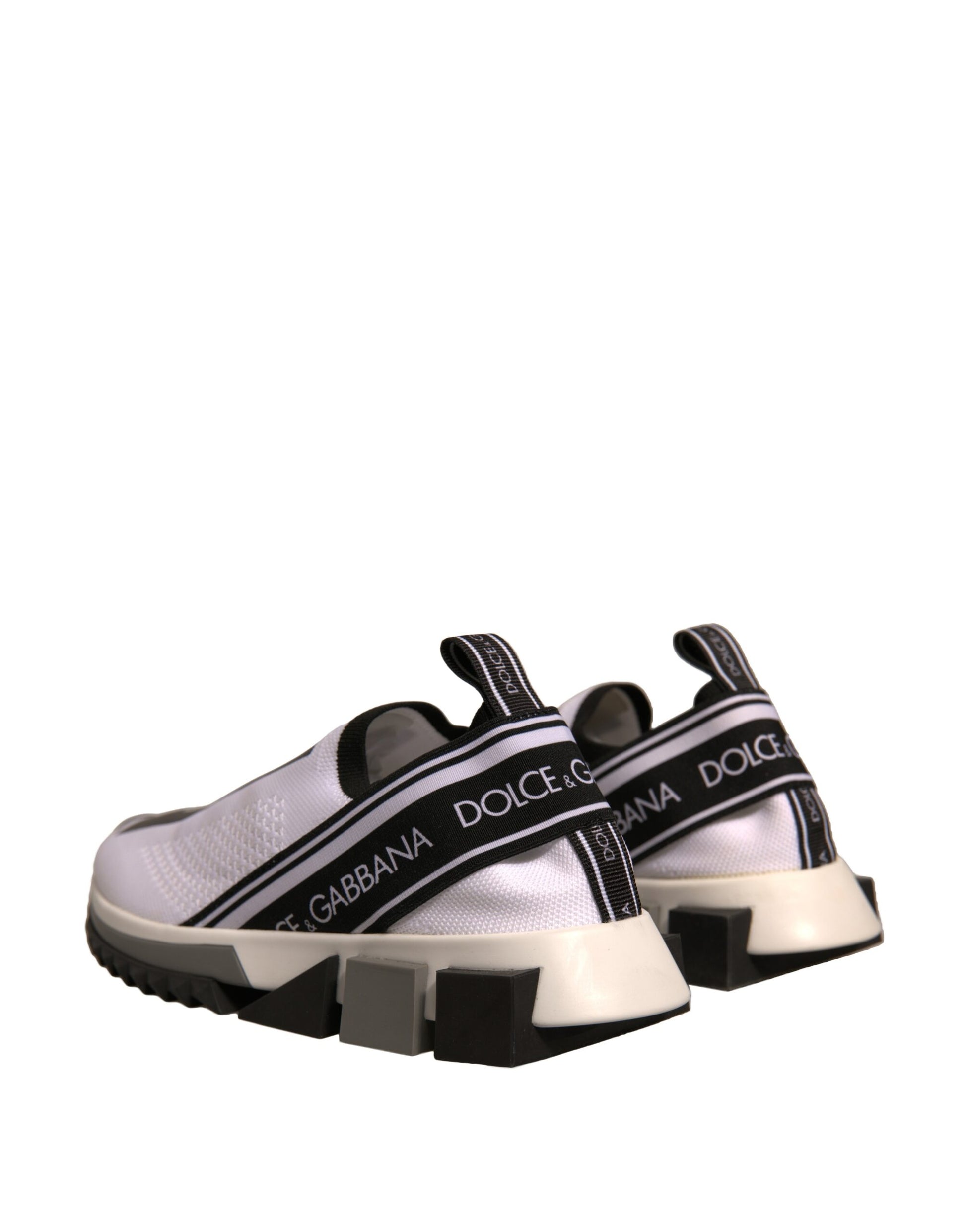 Dolce & Gabbana White Black Slip On Sorrento Sneakers Shoes by Dolce & Gabbana