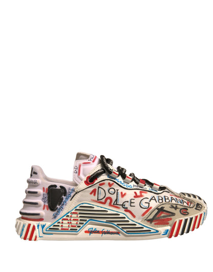 Dolce & Gabbana Multicolor Suede Fabric NS1 Sneakers Shoes by Dolce & Gabbana