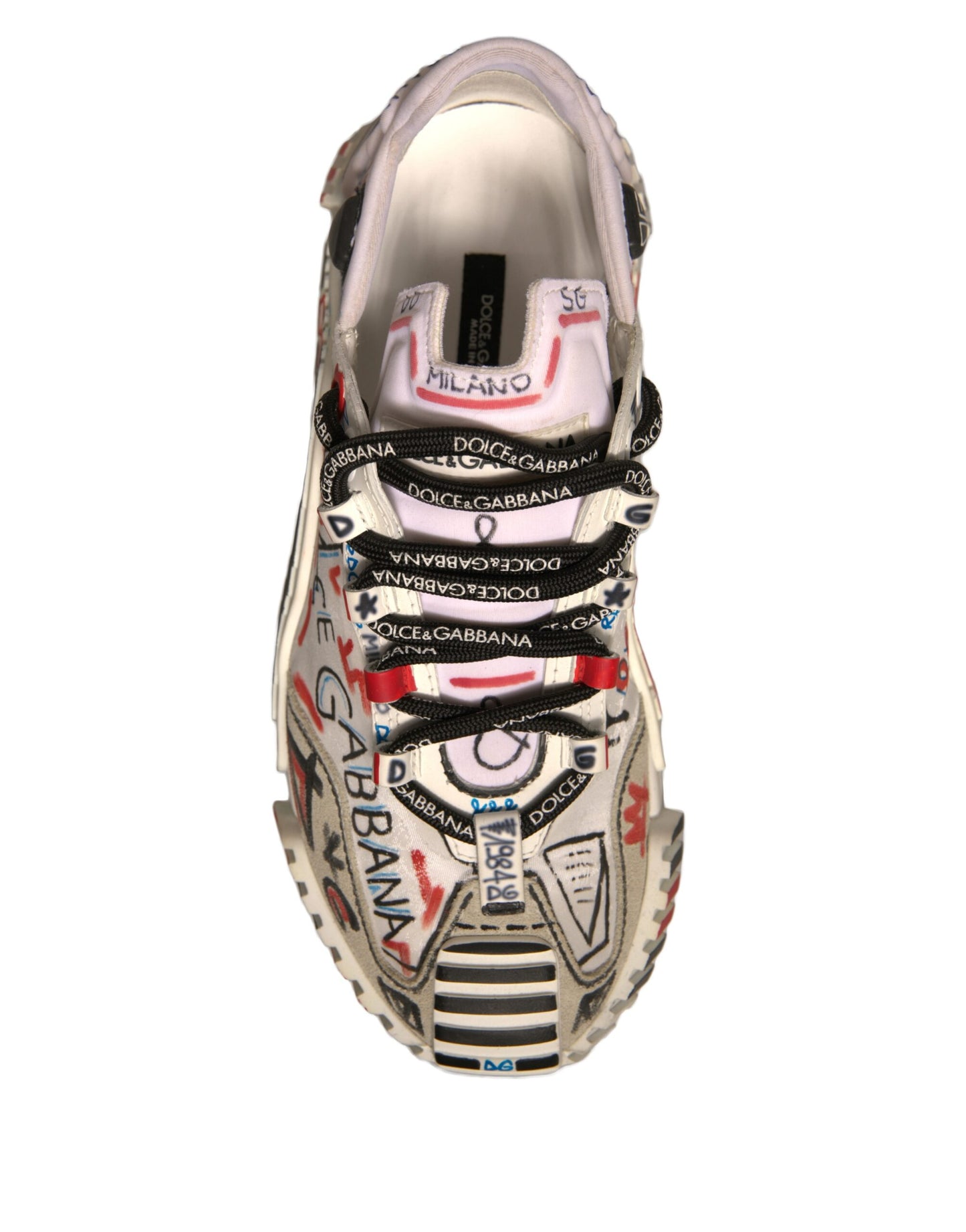 Dolce & Gabbana Multicolor Suede Fabric NS1 Sneakers Shoes by Dolce & Gabbana