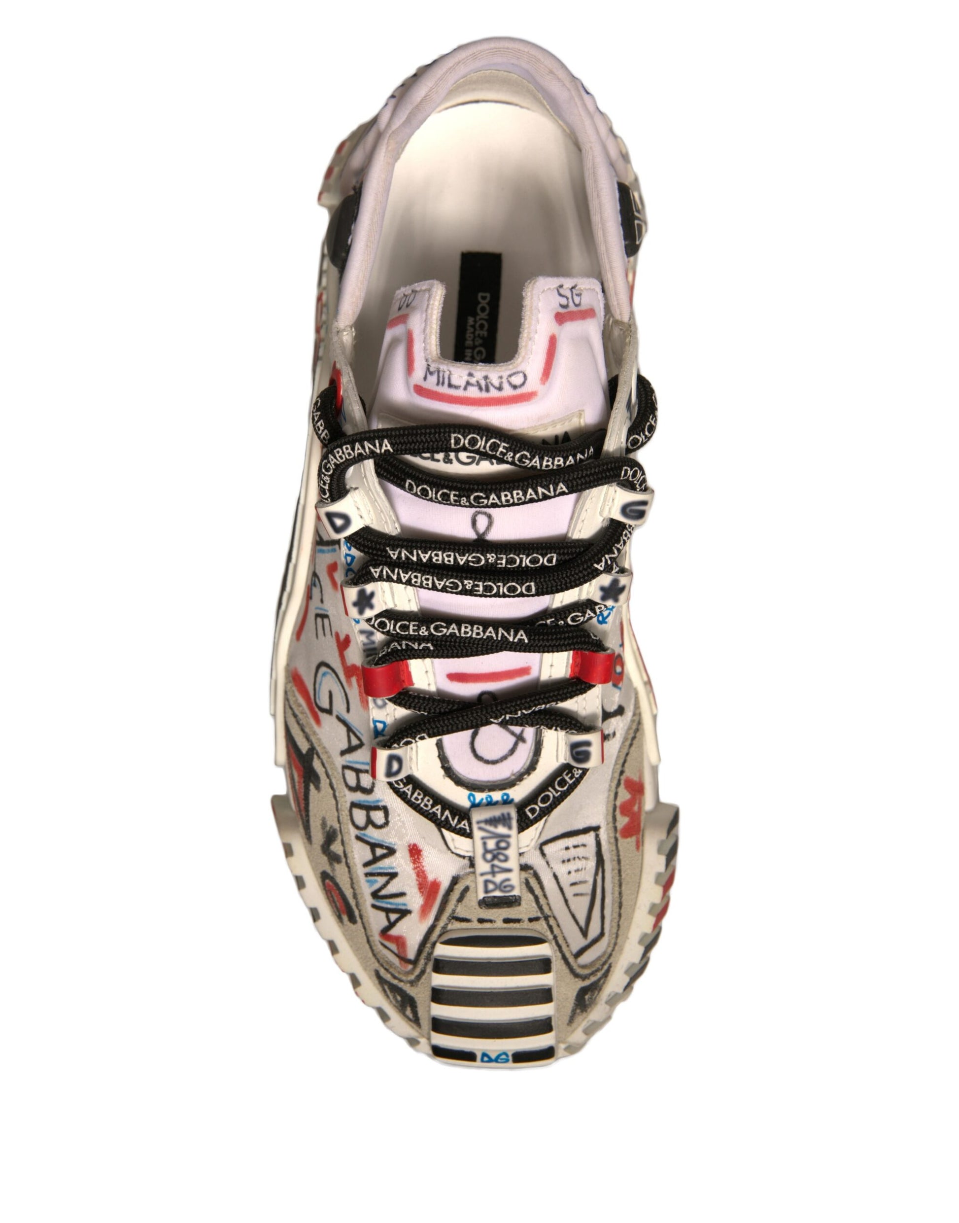 Dolce & Gabbana Multicolor Suede Fabric NS1 Sneakers Shoes by Dolce & Gabbana