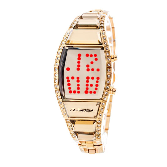 Montre Chronotech en acier inoxydable doré