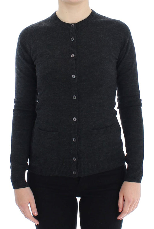 Dolce &amp; Gabbana Pull cardigan élégant en laine grise