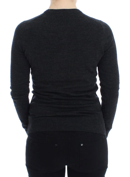 Dolce &amp; Gabbana Pull cardigan élégant en laine grise