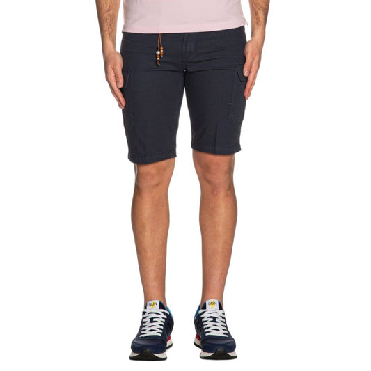 Bermuda bleu en coton Yes Zee pour homme