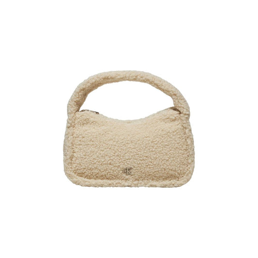 Sac à main en polyester recyclé crème Calvin Klein Jeans