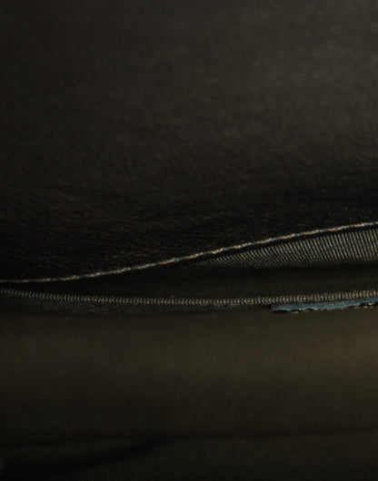 Sac à bandoulière Chanel en cuir vert foncé et métal gris