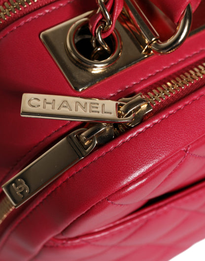 Sac Chanel Pink Seal Matelasse Chain CC en cuir d'agneau