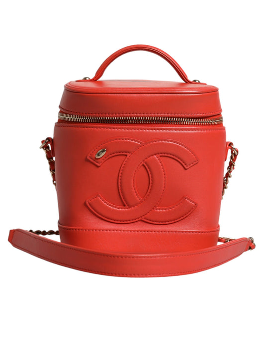 Sac à main à bandoulière avec chaîne Chanel Orange Coco Mark Vanity