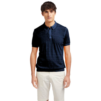 Polo en coton bleu AT.P.CO