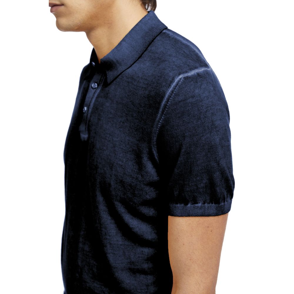 Polo en coton bleu AT.P.CO