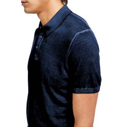 Polo en coton bleu AT.P.CO