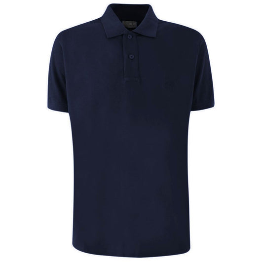 Yes Zee Blue Cotton Men's Polo Shirt