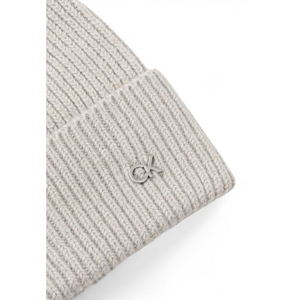 Casquette de baseball en laine grise Calvin Klein