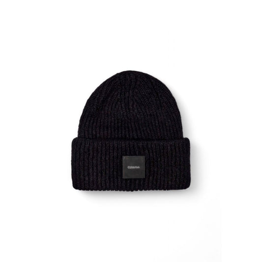 Casquette de baseball en cuir d'alpaga noir Calvin Klein
