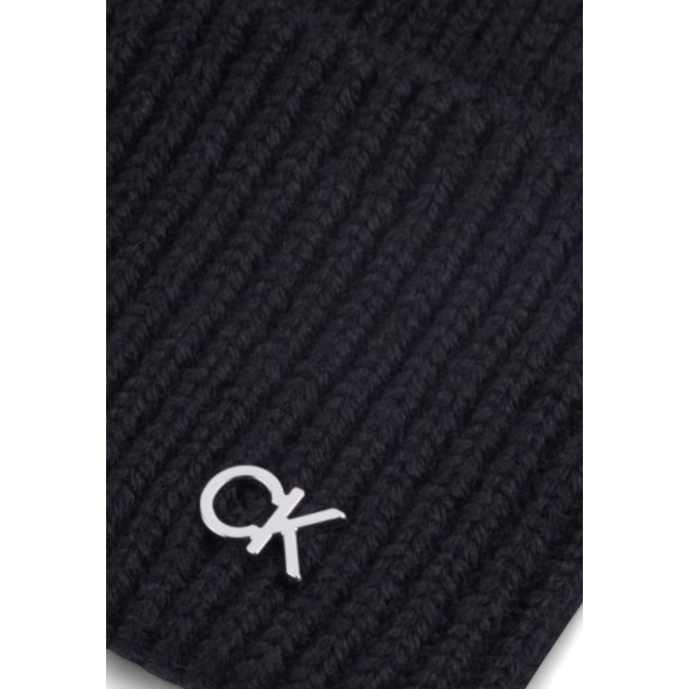 Casquette de baseball en laine noire Calvin Klein