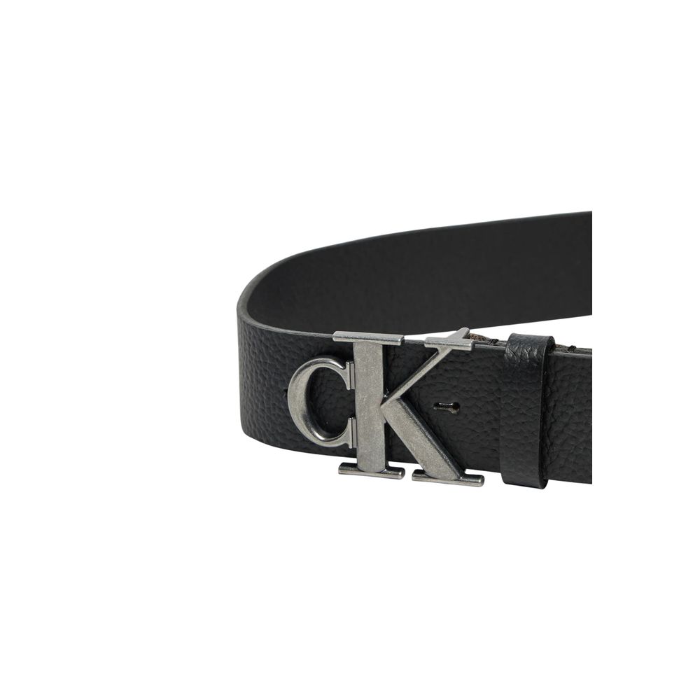 Ceinture en cuir noir Calvin Klein Jeans
