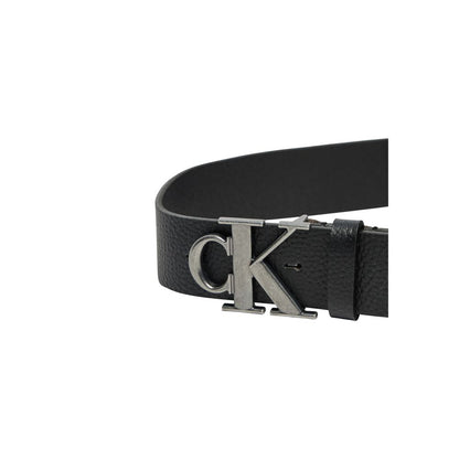 Ceinture en cuir noir Calvin Klein Jeans