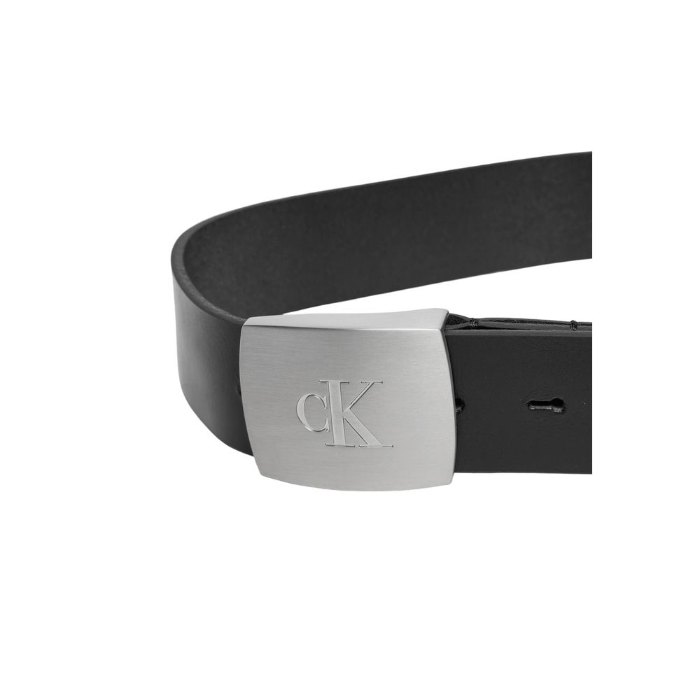 Ceinture en cuir noir Calvin Klein Jeans