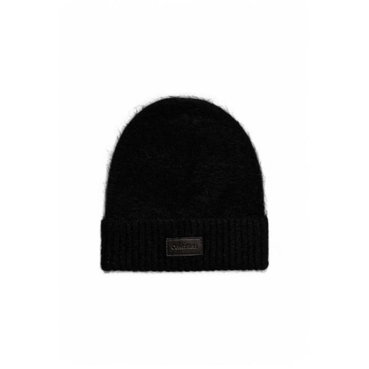 Casquette de baseball en cuir d'alpaga noir Calvin Klein