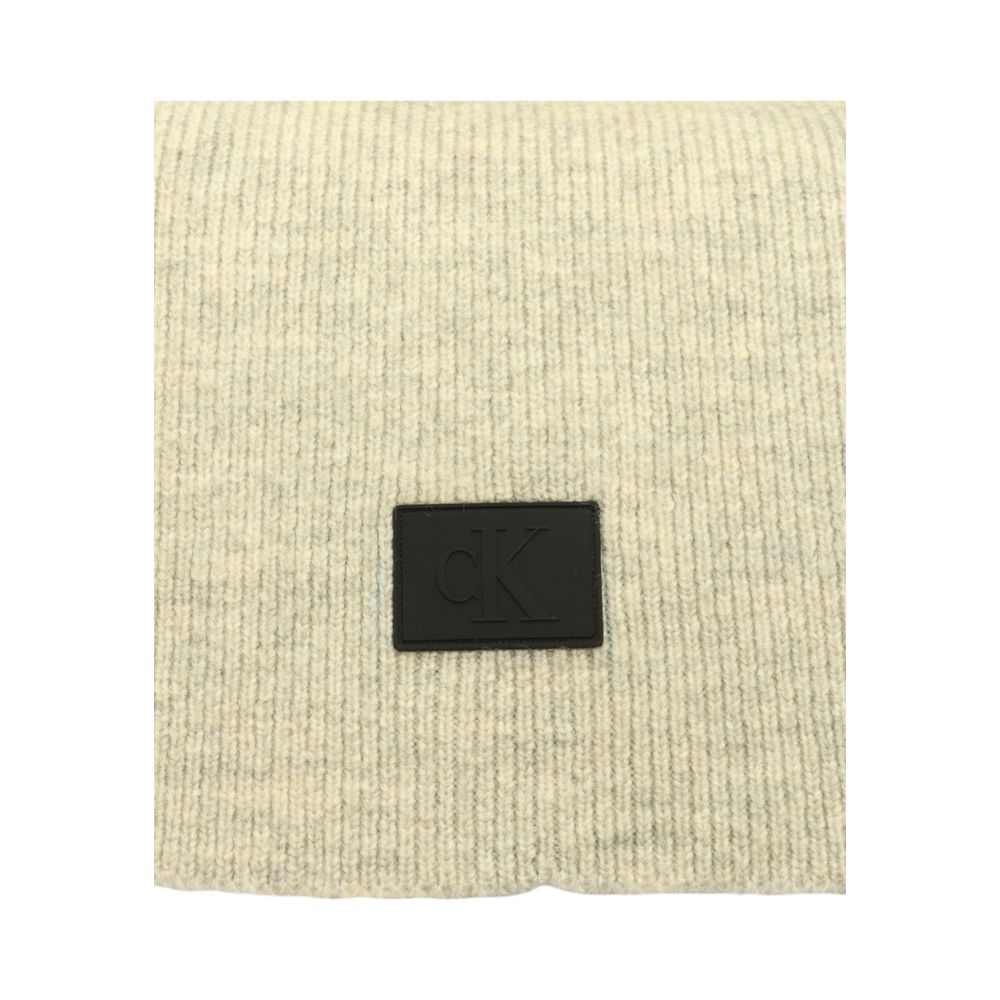 Calvin Klein Jeans Gray Marabou Scarf by Calvin Klein Jeans