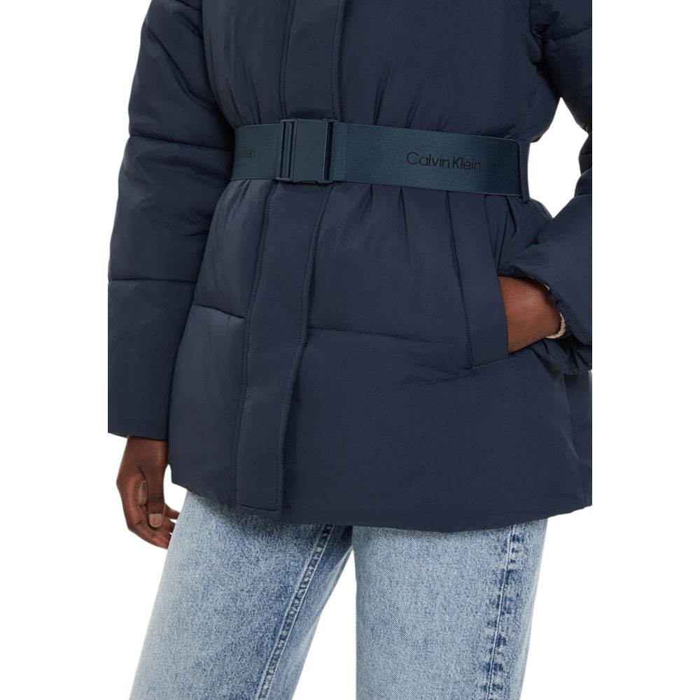 Calvin Klein Jeans Blue Nylon Jackets &amp; Coat
