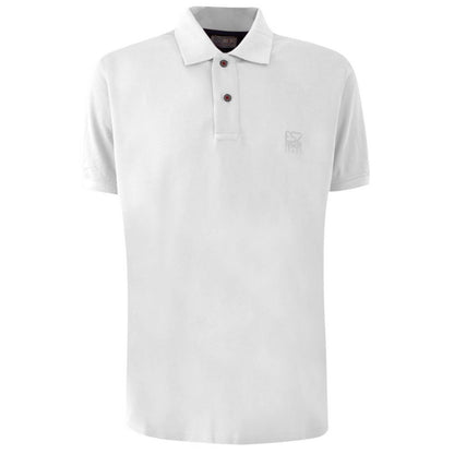 Yes Zee White Cotton Men's Polo Shirt