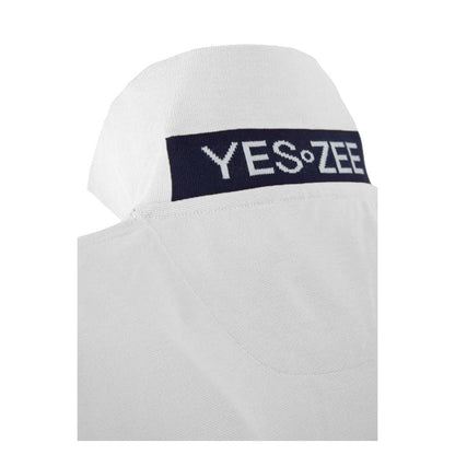 Yes Zee White Cotton Men's Polo Shirt
