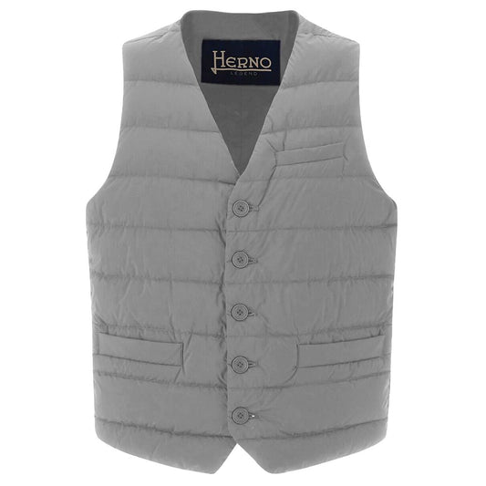 Gilet en nylon gris Herno