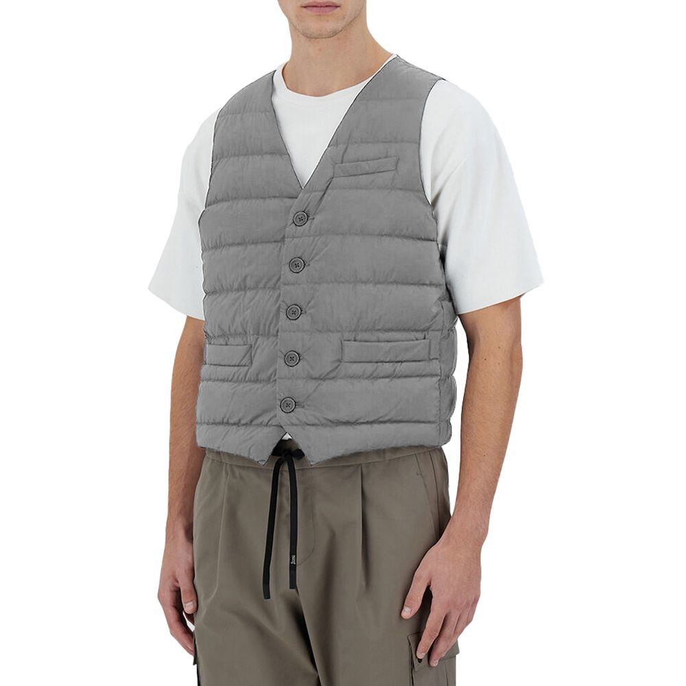 Gilet en nylon gris Herno