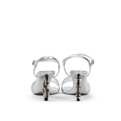 Dolce & Gabbana Gray Leather Sandal by Dolce & Gabbana
