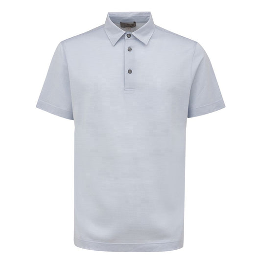 Polo en coton bleu Canali