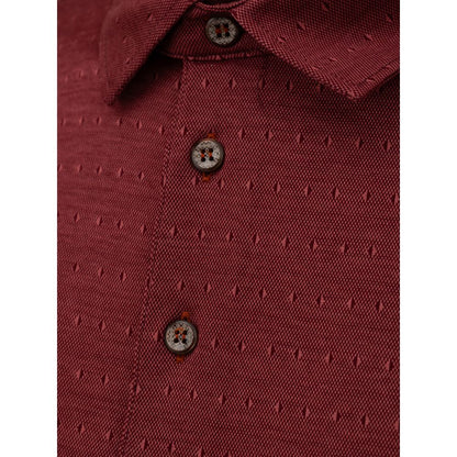 Polo Canali en coton bordeaux