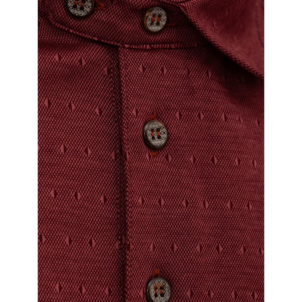 Polo Canali en coton bordeaux